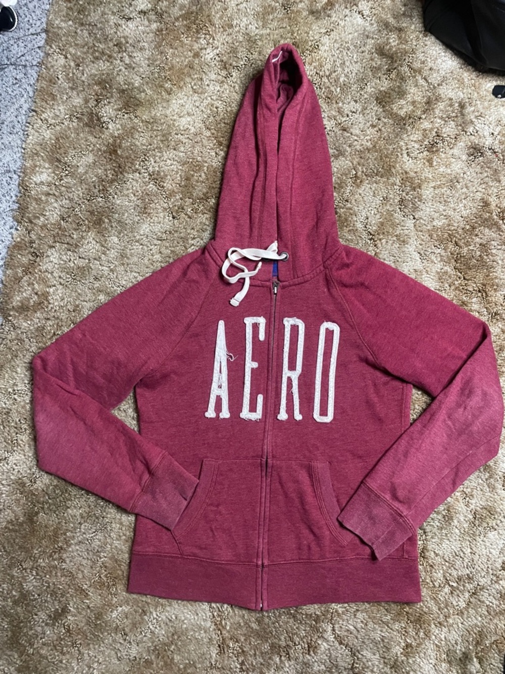 Aeropostale Red Zip Up Jacket Size Medium